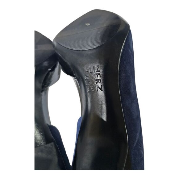 NATURALIZER "Audra" Navy Suede & Black Patent Leather Pump - Size 9 - Picture 8 of 9